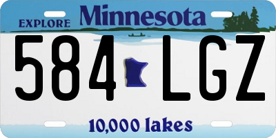 MN license plate 584LGZ