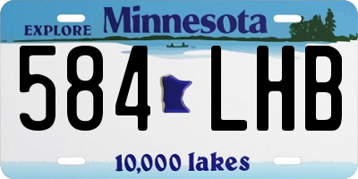 MN license plate 584LHB