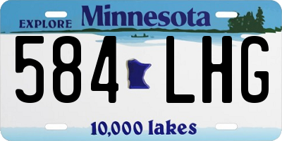 MN license plate 584LHG