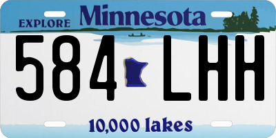 MN license plate 584LHH