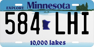 MN license plate 584LHI