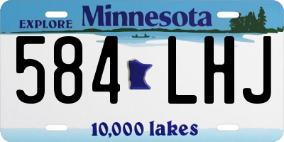 MN license plate 584LHJ