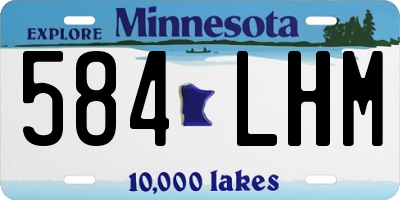MN license plate 584LHM