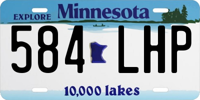 MN license plate 584LHP
