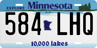 MN license plate 584LHQ