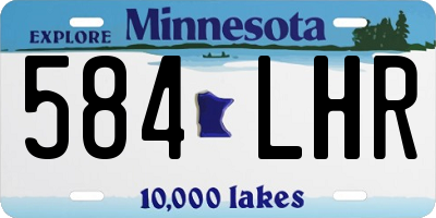 MN license plate 584LHR