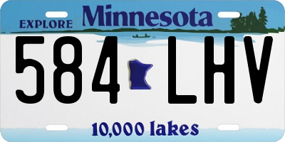MN license plate 584LHV