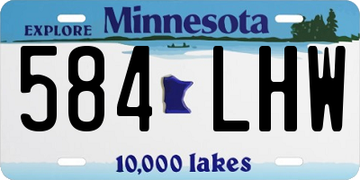 MN license plate 584LHW