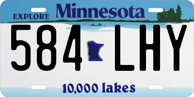 MN license plate 584LHY