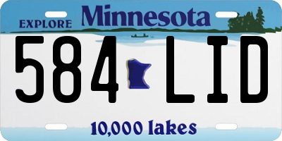 MN license plate 584LID