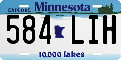 MN license plate 584LIH