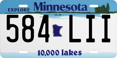 MN license plate 584LII