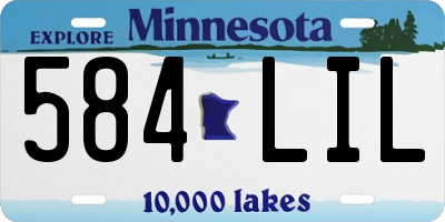 MN license plate 584LIL
