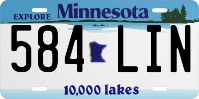 MN license plate 584LIN
