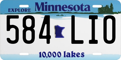 MN license plate 584LIO