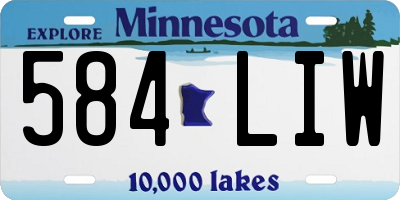 MN license plate 584LIW