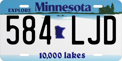 MN license plate 584LJD
