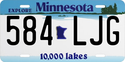 MN license plate 584LJG
