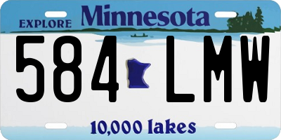 MN license plate 584LMW