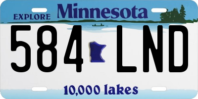 MN license plate 584LND