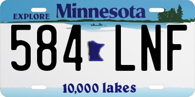 MN license plate 584LNF