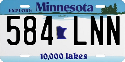 MN license plate 584LNN