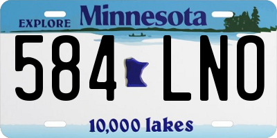 MN license plate 584LNO