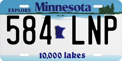 MN license plate 584LNP
