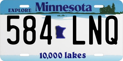 MN license plate 584LNQ
