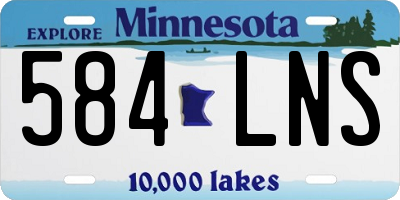 MN license plate 584LNS