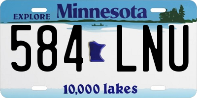 MN license plate 584LNU