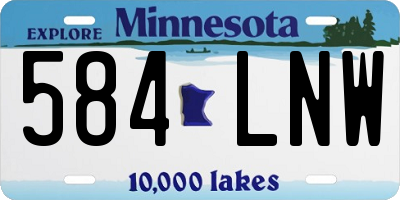 MN license plate 584LNW