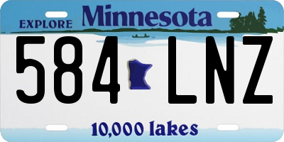 MN license plate 584LNZ
