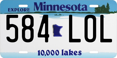 MN license plate 584LOL