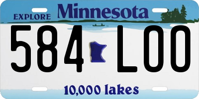 MN license plate 584LOO