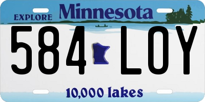 MN license plate 584LOY