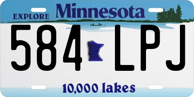 MN license plate 584LPJ