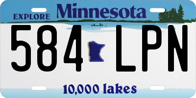 MN license plate 584LPN