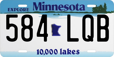 MN license plate 584LQB
