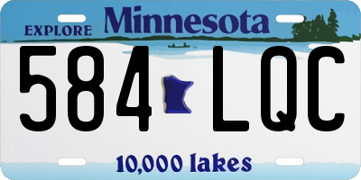 MN license plate 584LQC