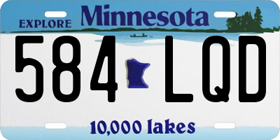 MN license plate 584LQD