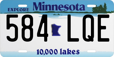 MN license plate 584LQE