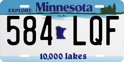 MN license plate 584LQF
