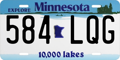 MN license plate 584LQG