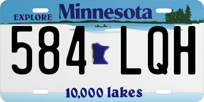 MN license plate 584LQH