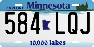 MN license plate 584LQJ