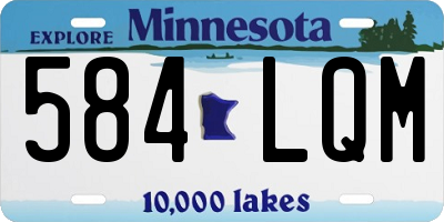 MN license plate 584LQM
