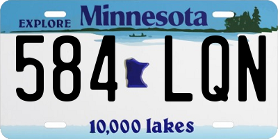 MN license plate 584LQN