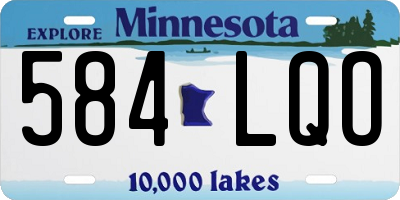 MN license plate 584LQO