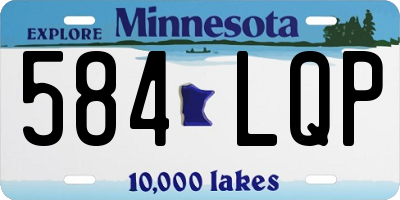 MN license plate 584LQP